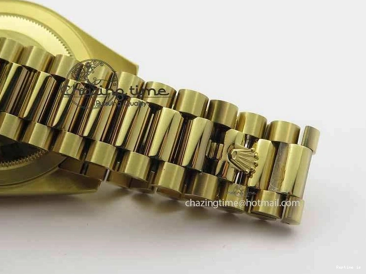 0106 Day Date 40mm YG BP Maker Best Edition Black Dial Diamond Bezel On YG Bracelet A Soft 3681